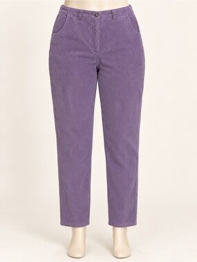 Christopher & Banks Purple Corduroy Straight Leg Pants Size 10